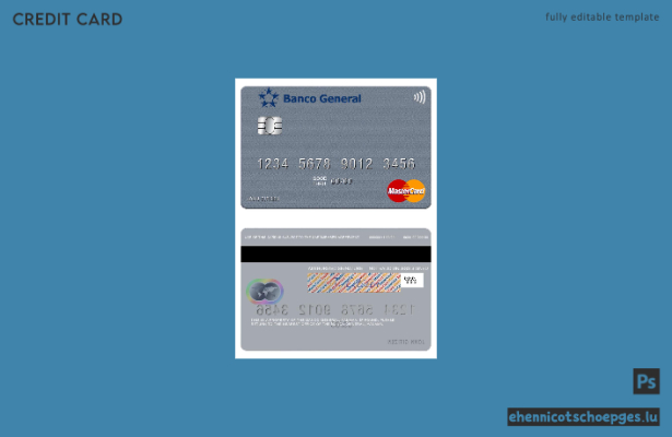 Panama Banco General Mastercard Beispielvorschau